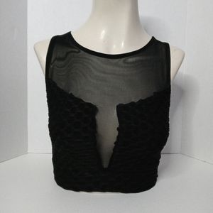 Blashe size S black workout crop top
